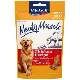 Vitakraft Meaty Morsels Mini Chicken Recipe with Beef and Carrots Dog Treat - 4.2 oz