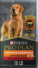 Purina Pro Plan Adult Shredded Blend Beef & Rice Formula Dry Dog Food