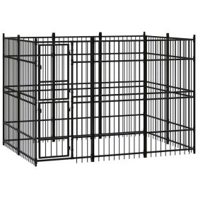 Outdoor Dog Kennel Steel 59.5 ft¬≤