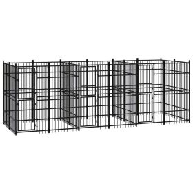 Outdoor Dog Kennel Steel 119 ft¬≤