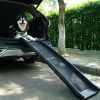 Portable Foldable Pet Ramp Climbing Ladder Suitable for Off-road Vehicle Trucks - Black XH